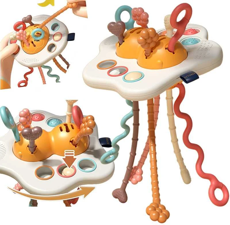 WOOPIE BABY Montessori Sensory Toy Teether Rattle Multifunctional UFO