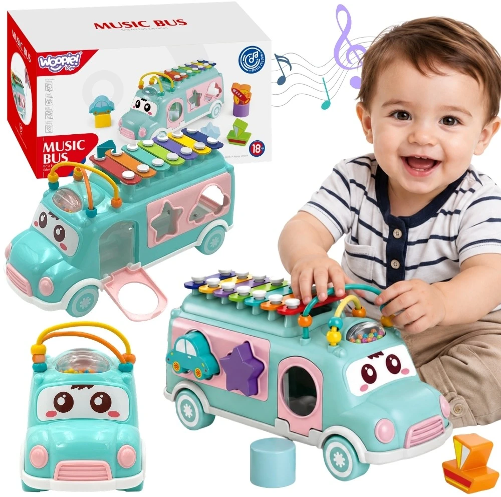 Woopie Baby Woopie kūdikių muzikos rūšiavimas su cimbalais žaliaisiais