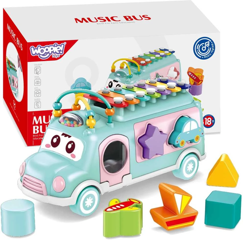Woopie Baby Woopie kūdikių muzikos rūšiavimas su cimbalais žaliaisiais
