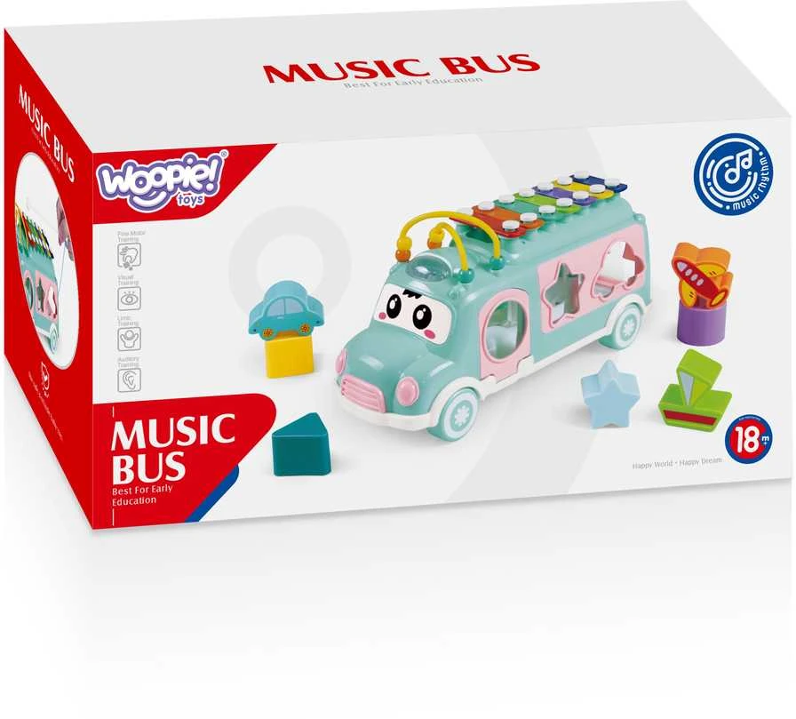 Woopie Baby Woopie kūdikių muzikos rūšiavimas su cimbalais žaliaisiais