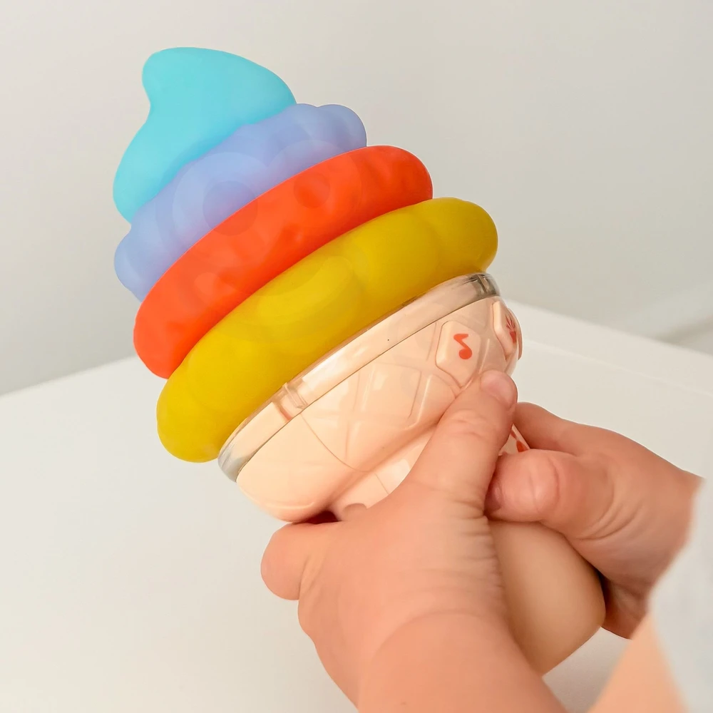 WOOPIE BABY Muzikinis ledų lavinamasis sensorinis galvosūkis, 5 detalės, garsas ir šviesa