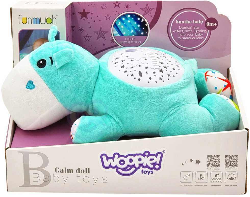 Woopie Baby Woopie Žaislas Hipopotamas 2in1: Miego Pagalbininkas su Projektoriumi