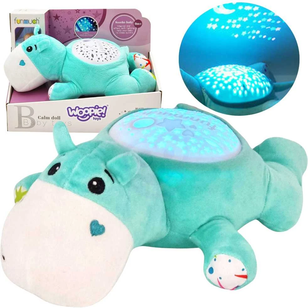 Woopie Baby Woopie Žaislas Hipopotamas 2in1: Miego Pagalbininkas su Projektoriumi