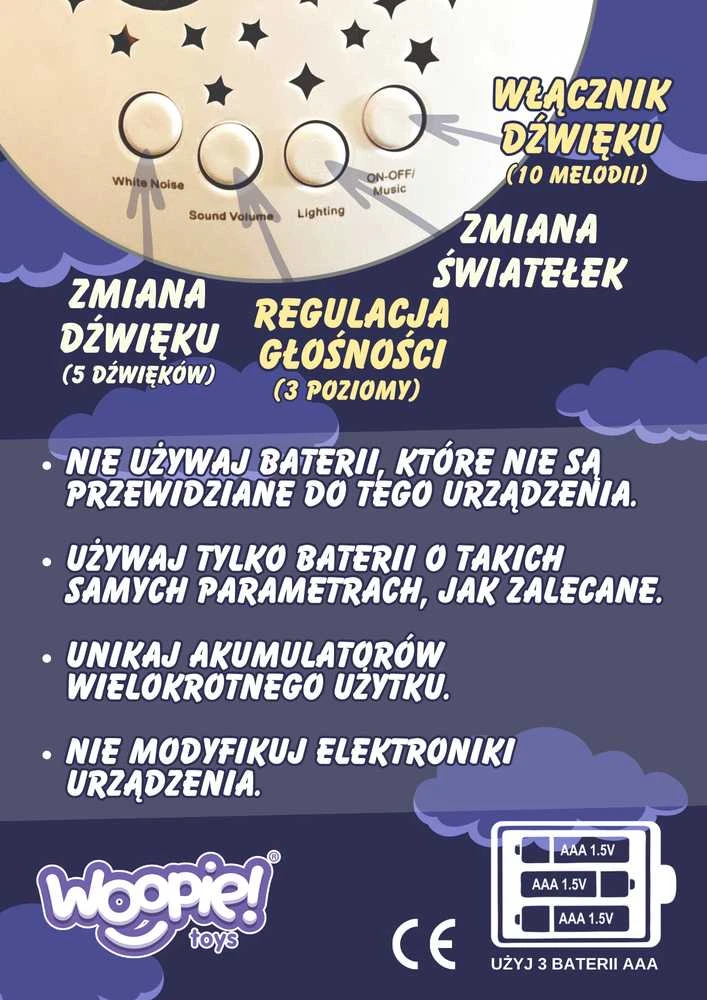 Woopie Migdantis meškutis su projektoriumi 2in1