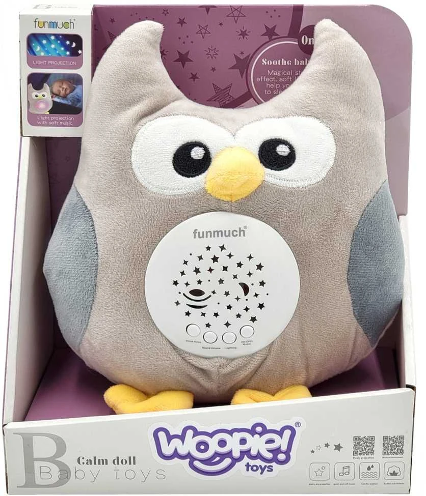 Woopie Baby Woopie Pliušinis Miego Pagalbininkas 2in1 Pelėda - 10 Migdomųjų