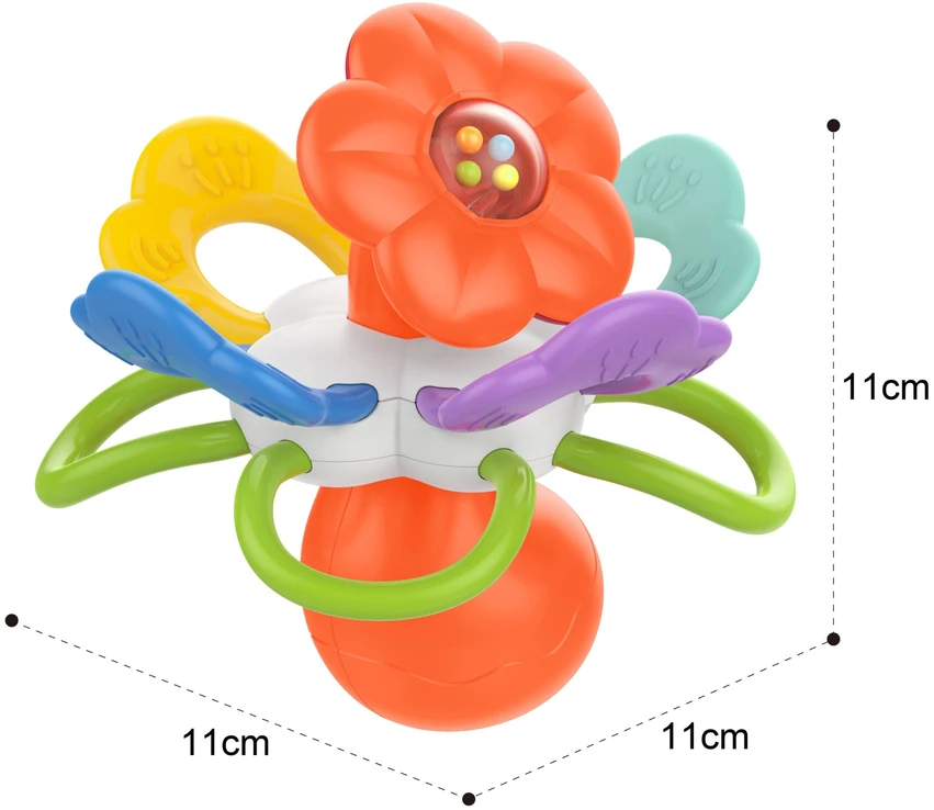 WOOPIE BABY barškutis sensorinis kramtukas-gėlė 0m+