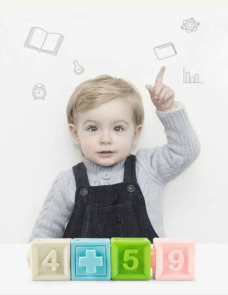 WOOPIE BABY kūdikių sensorinė edukacinė kaladėlių dėlionė 20 vnt