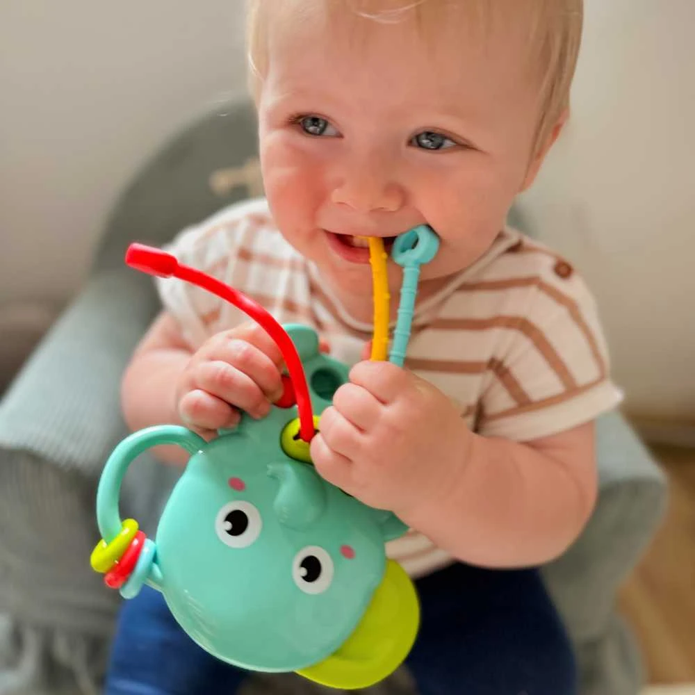 Woopie Sensorinis žaislas-gryzinėlis Drambliukas 4in1 Montessori