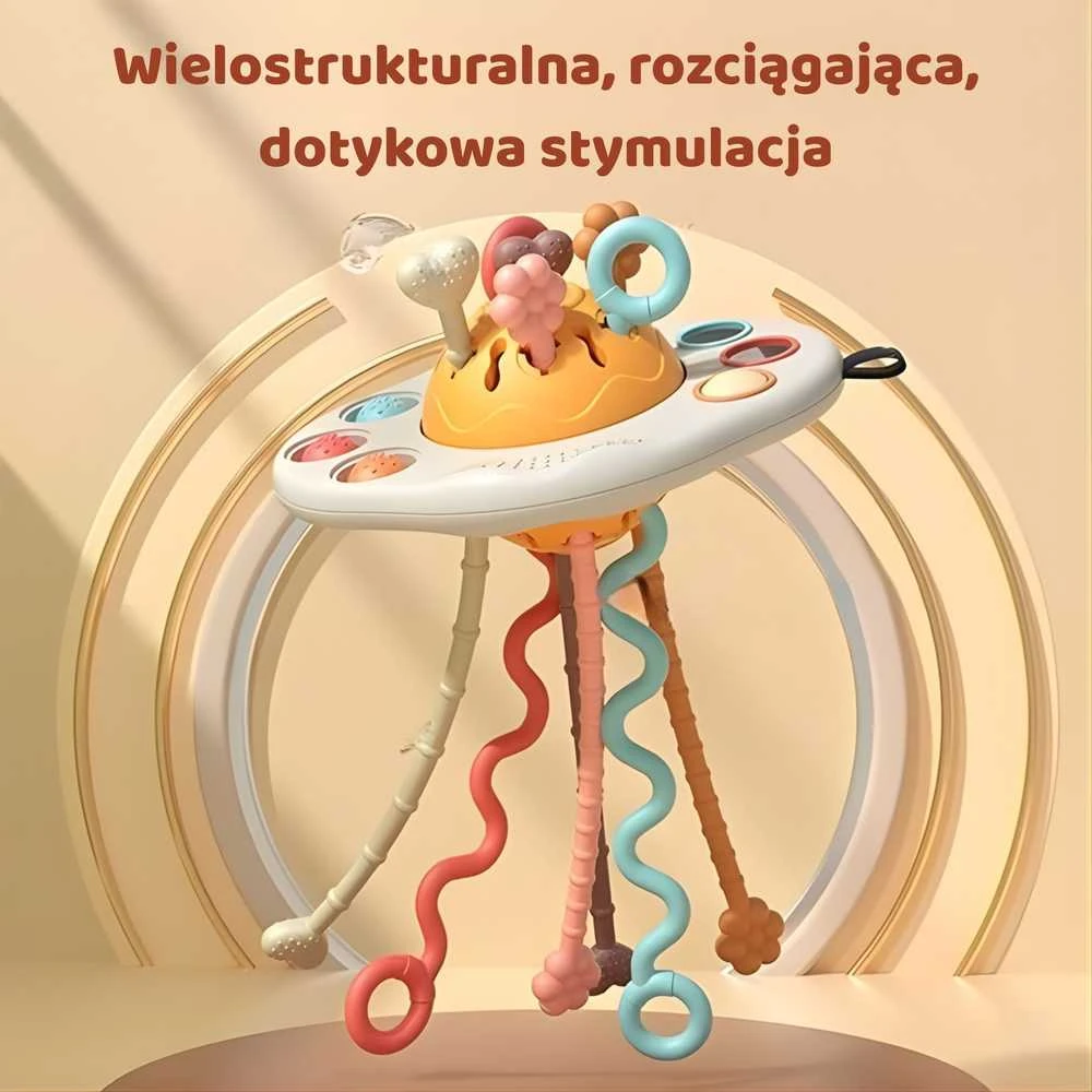 WOOPIE BABY Montessori Sensory Toy Teether Rattle Multifunctional UFO