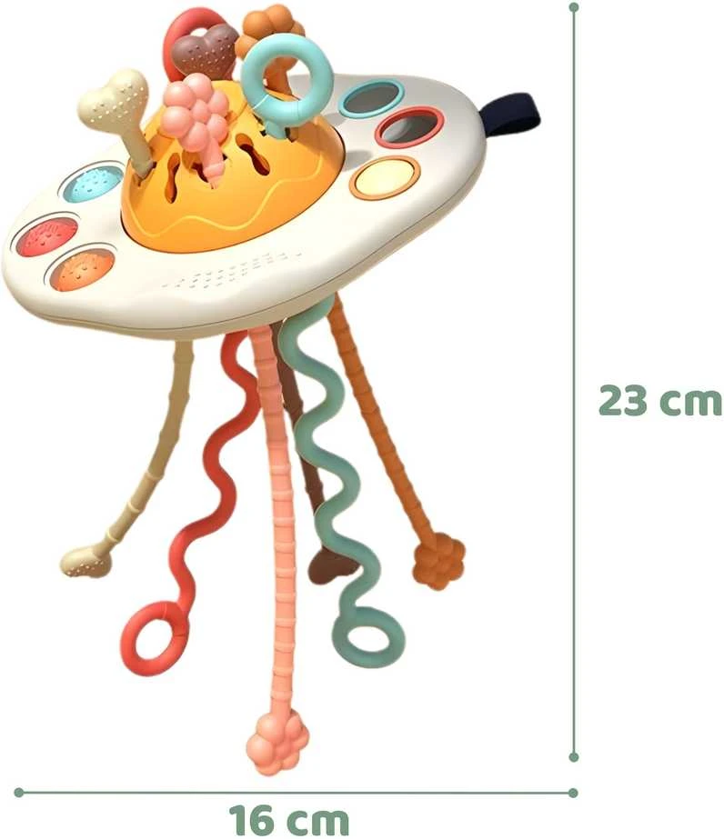 WOOPIE BABY Montessori Sensory Toy Teether Rattle Multifunctional UFO