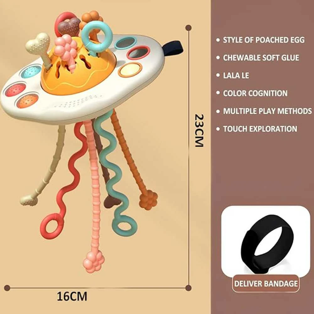 WOOPIE BABY Montessori Sensory Toy Teether Rattle Multifunctional UFO