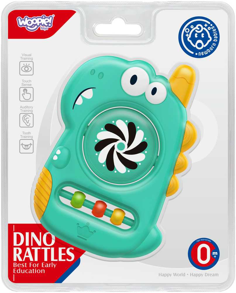 WOOPIE BABY sensorinis žaislas-kramtukas-veidrodėlis Dino