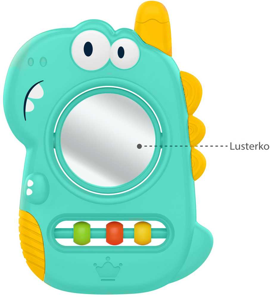 WOOPIE BABY sensorinis žaislas-kramtukas-veidrodėlis Dino