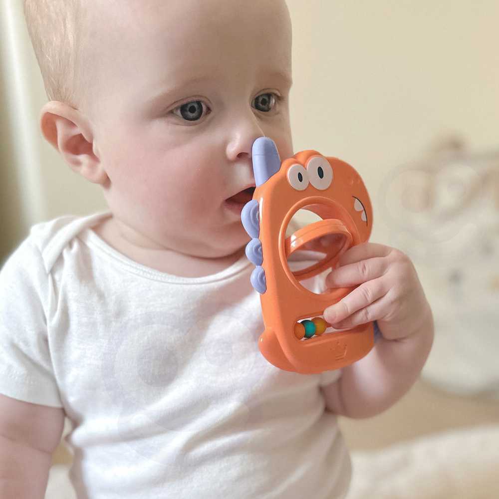 WOOPIE BABY sensorinis žaislas-kramtukas-veidrodėlis Dino