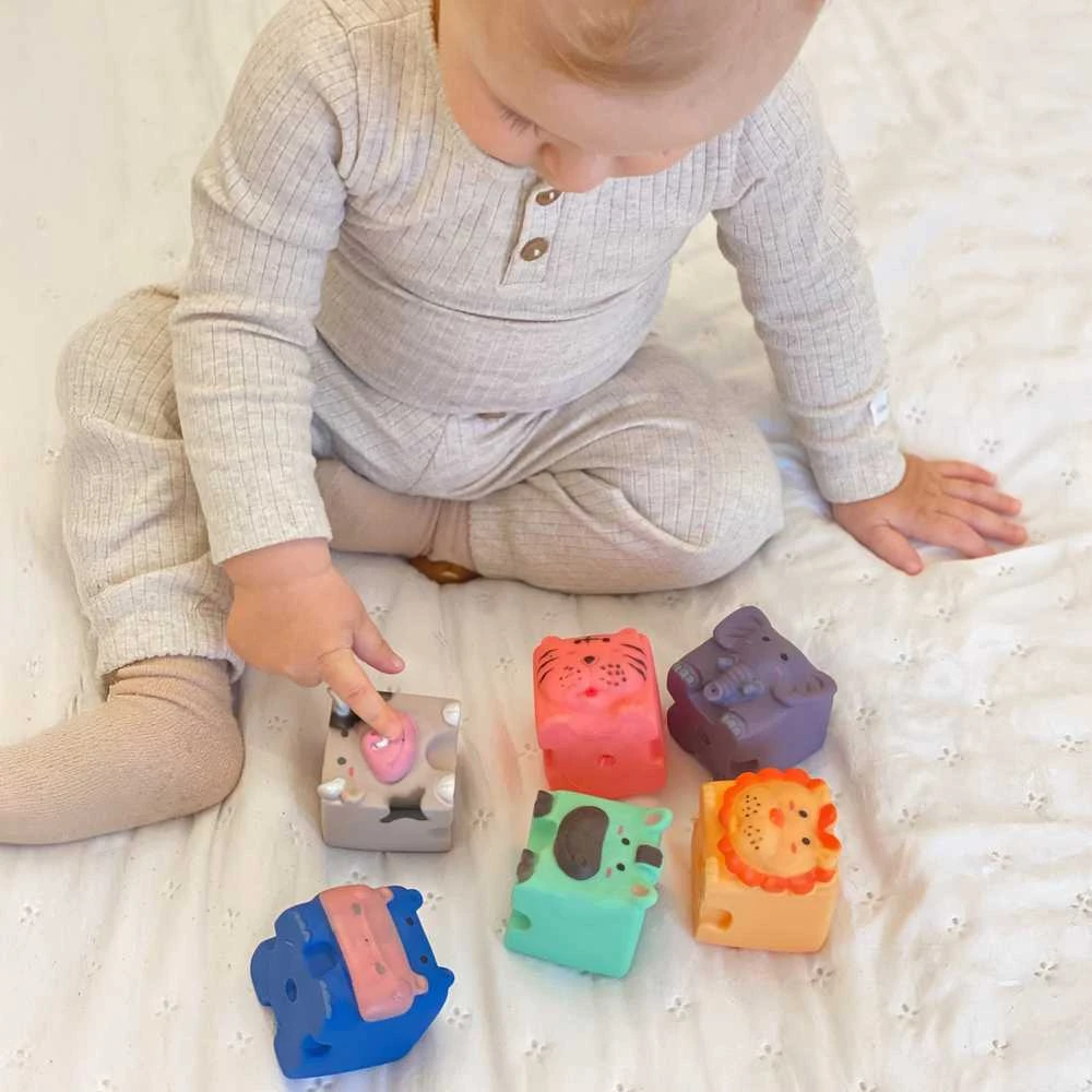 Sensoriniai gyvūnėlių kaladėlės WOOPIE BABY