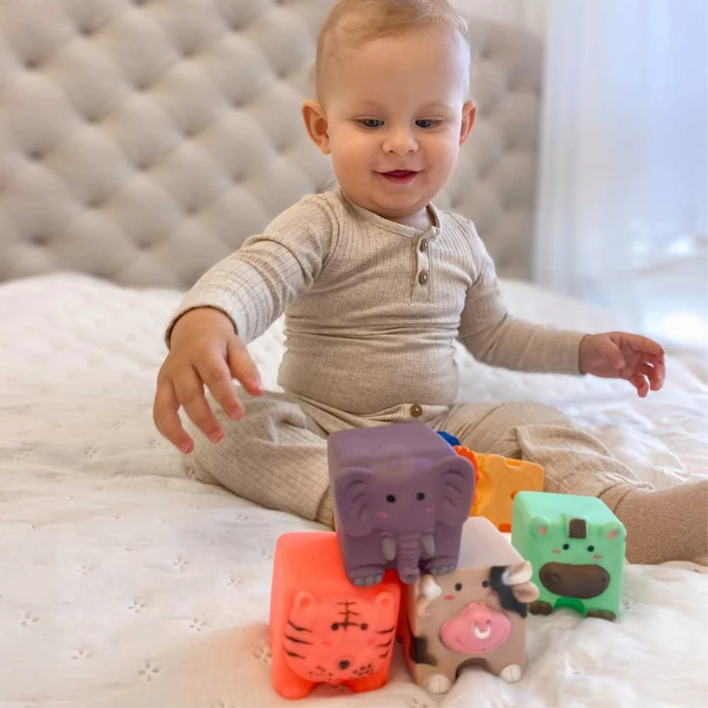 Sensoriniai gyvūnėlių kaladėlės WOOPIE BABY
