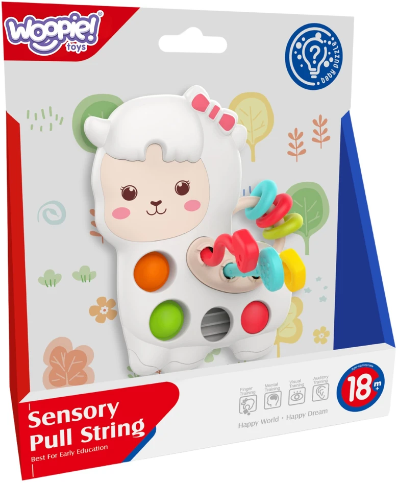 WOOPIE BABY sensorinis manipuliacinis žaislas Montessori Lama 18M+