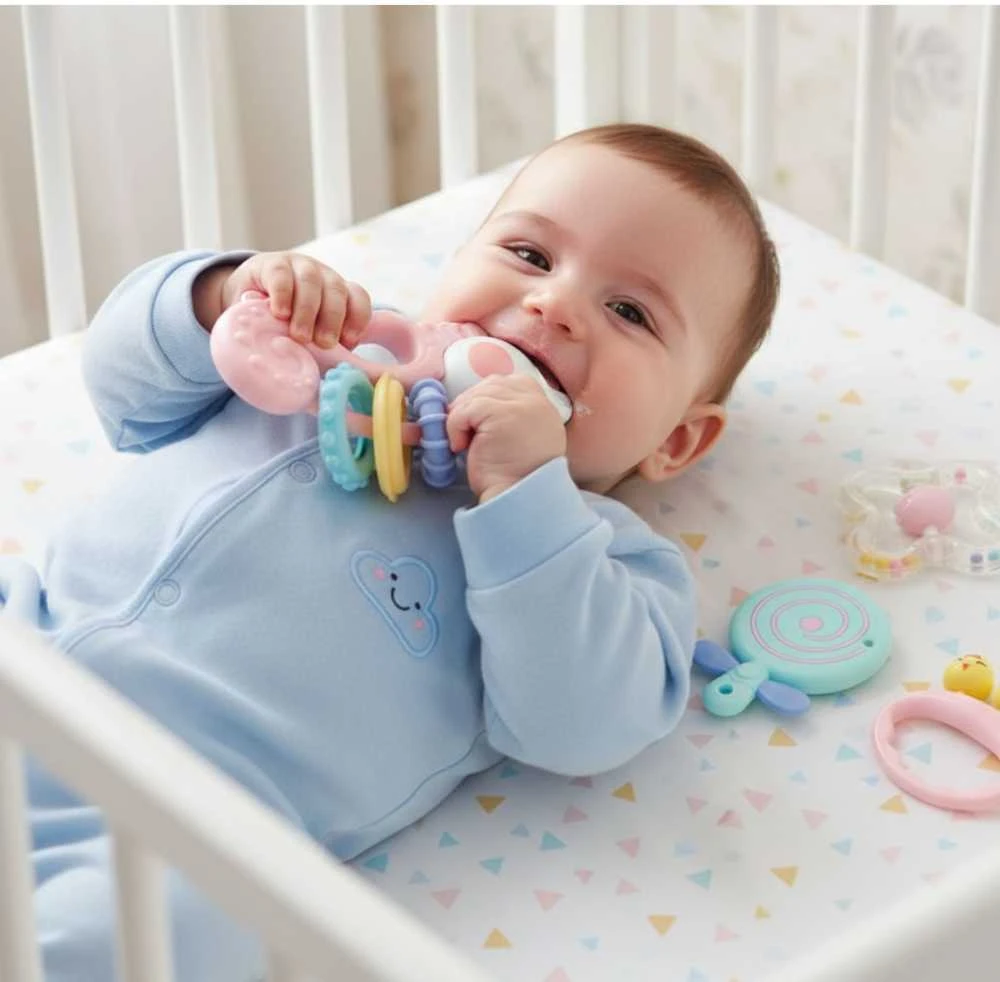 Woopie Baby WOOPIE Kūdikių Kramtukai ir Kramtantys Žaislai 5 Spalvų Rinkinyje