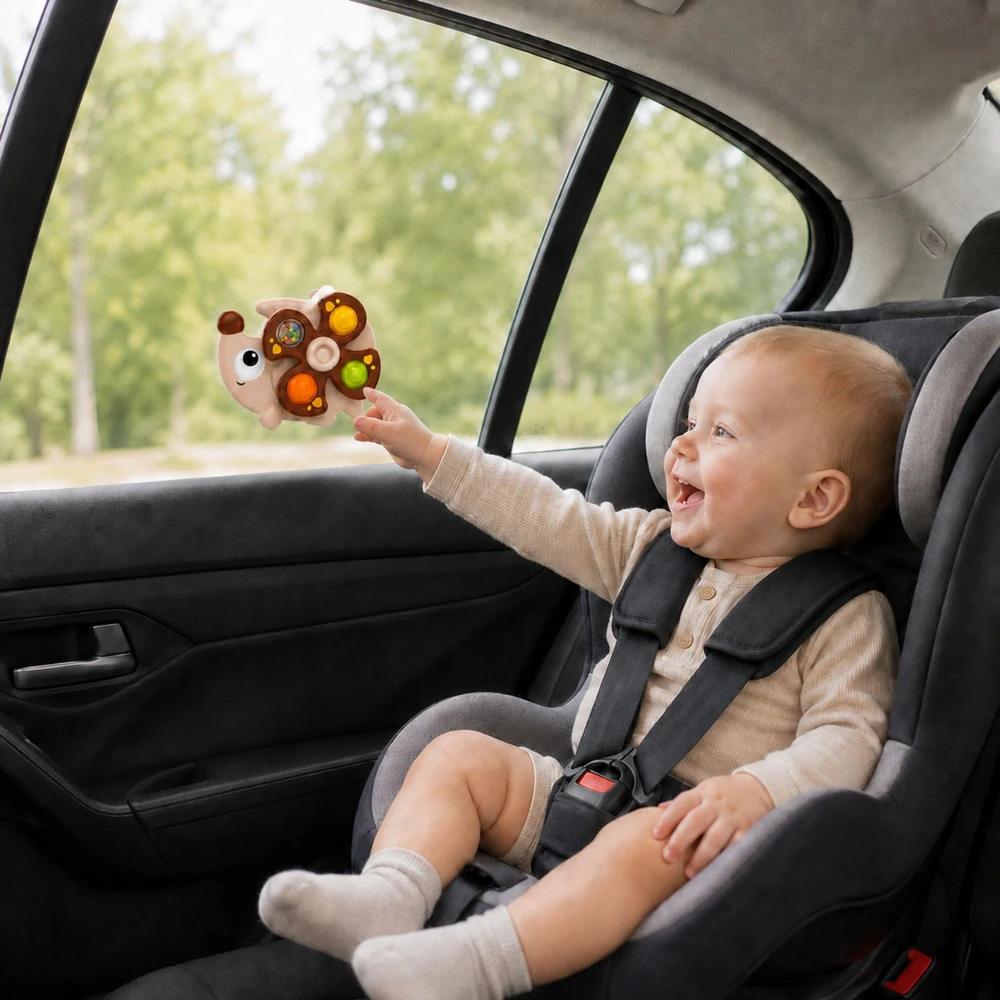 WOOPIE BABY Sensoriniai suktukai su siurbtukais Gyvūnai 3 vnt.