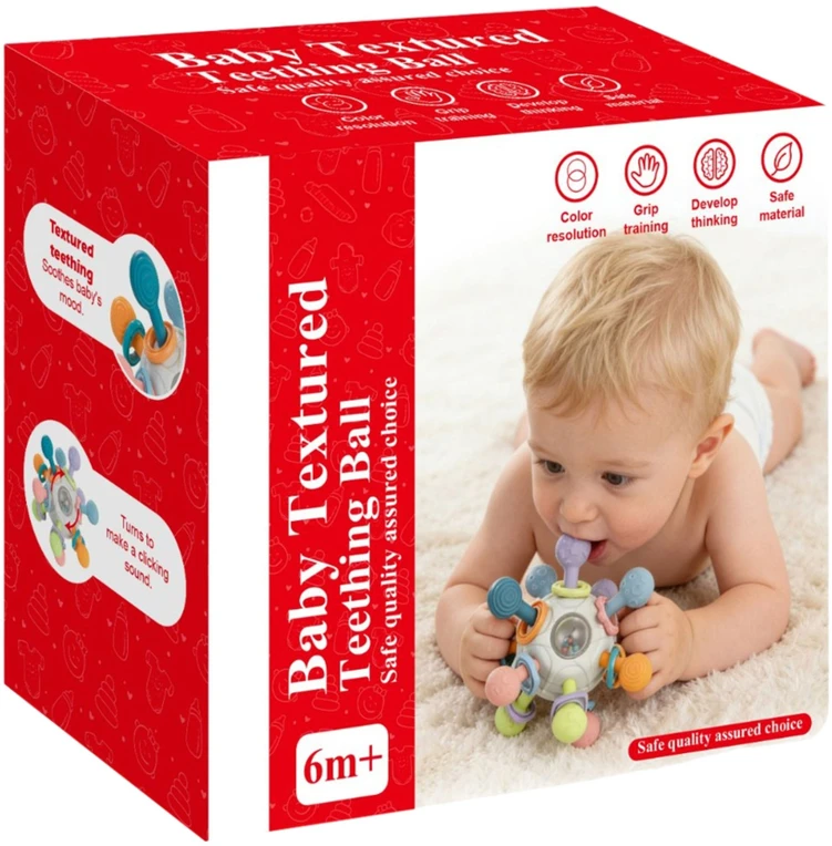 WOOPIE BABY Sensory Toy Teether Ball 3in1 Ball 6m+