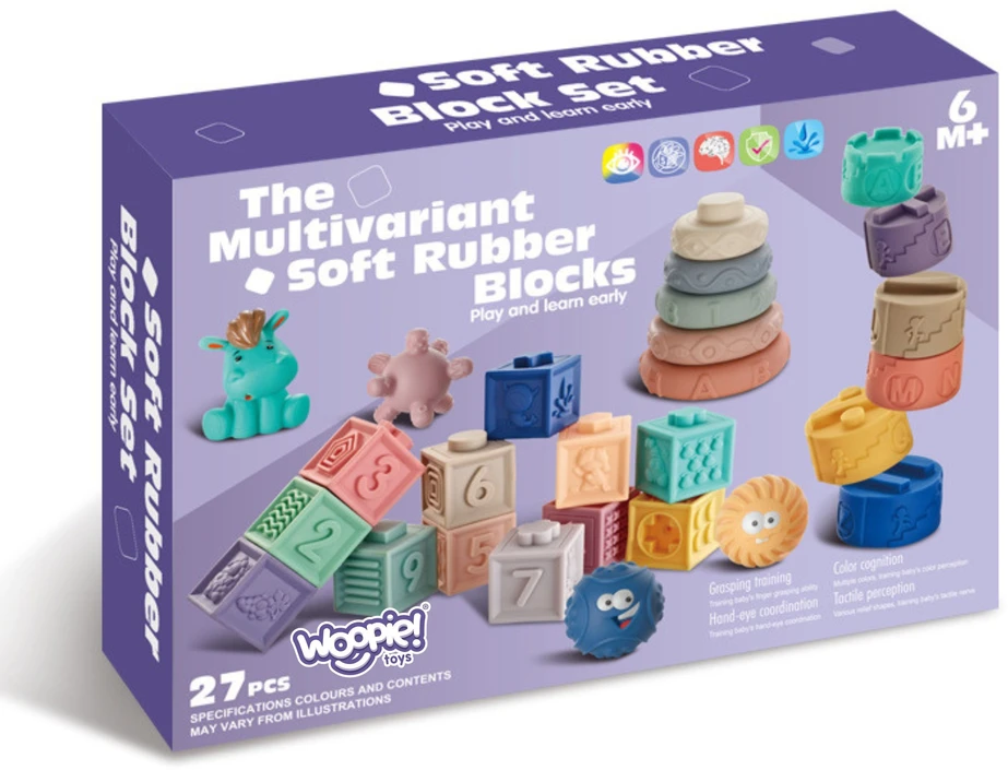 WOOPIE BABY Set of 27 Soft Sensory Blocks