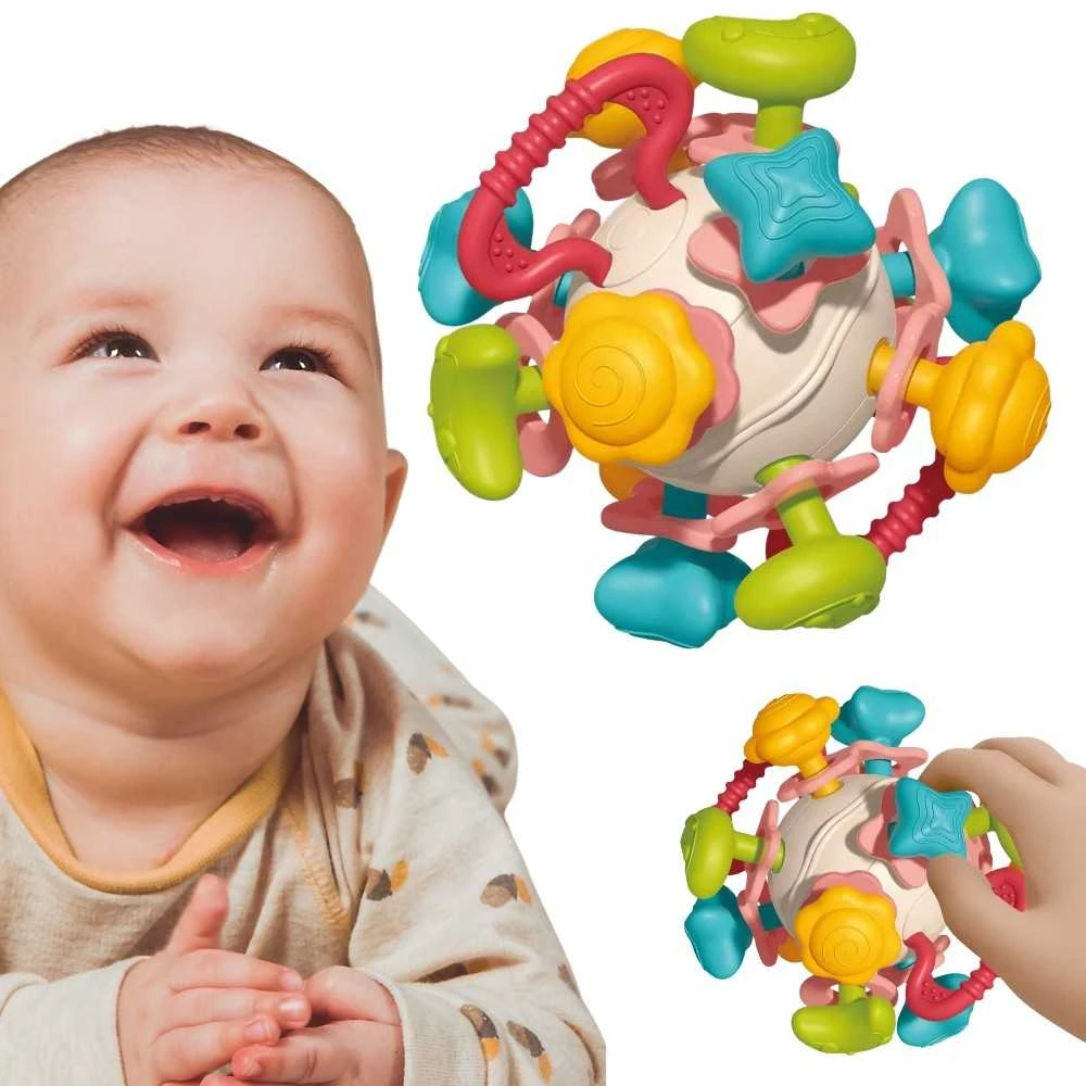 Woopie Baby WOOPIE Minkšta Žaislinė Grąžykė 4in1 Sugriežtukas Sensoryinė Žaislas Kūdikiai 0m+