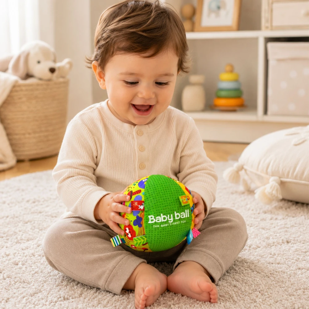 Woopie Baby WOOPIE Minkšta Sensorinė Kamuoliukas Pani Metka su Žymenimis + Garso Efektu