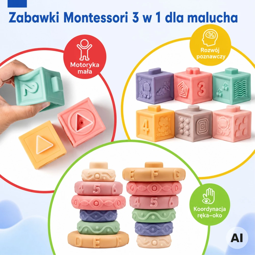 WOOPIE BABY minkšti sensoriniai kramtukai 23 vnt.