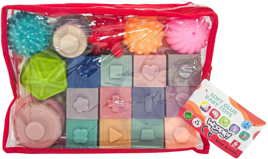WOOPIE BABY minkšti sensoriniai kramtukai 23 vnt.