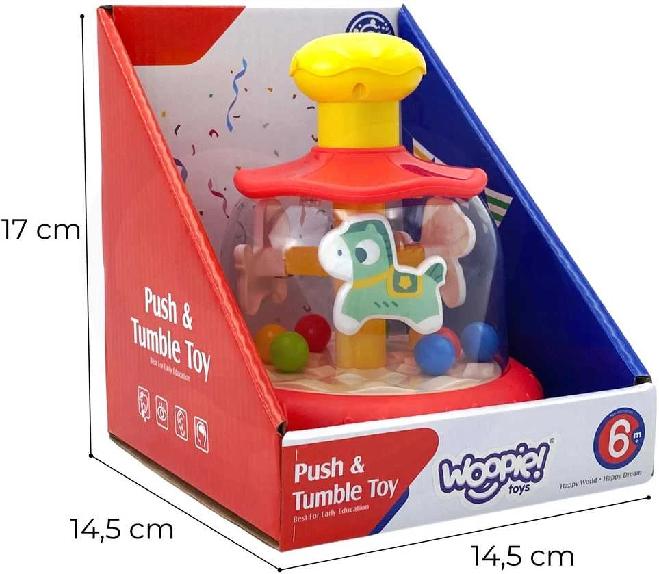 Woopie Baby WOOPIE Žaislai Spalvoti Arkliukai Raudona Sukimo Virvė