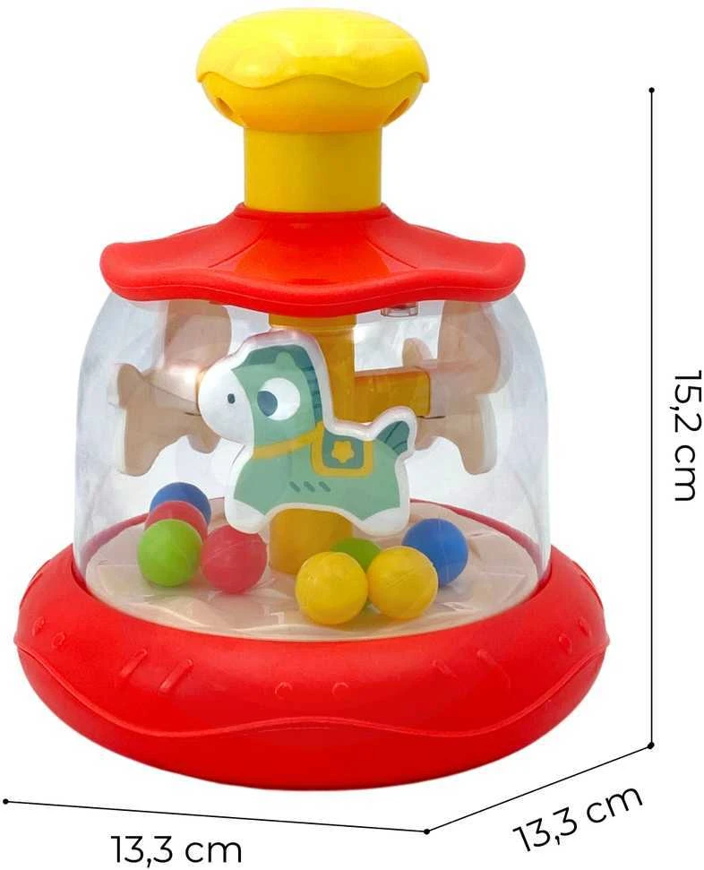 Woopie Baby WOOPIE Žaislai Spalvoti Arkliukai Raudona Sukimo Virvė