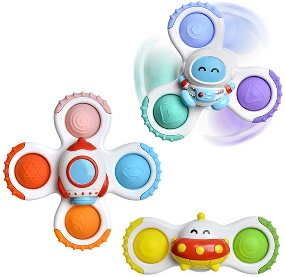 WOOPIE BABY Spinner Sensory Toy Rocket Alien Ufo 3 pcs.