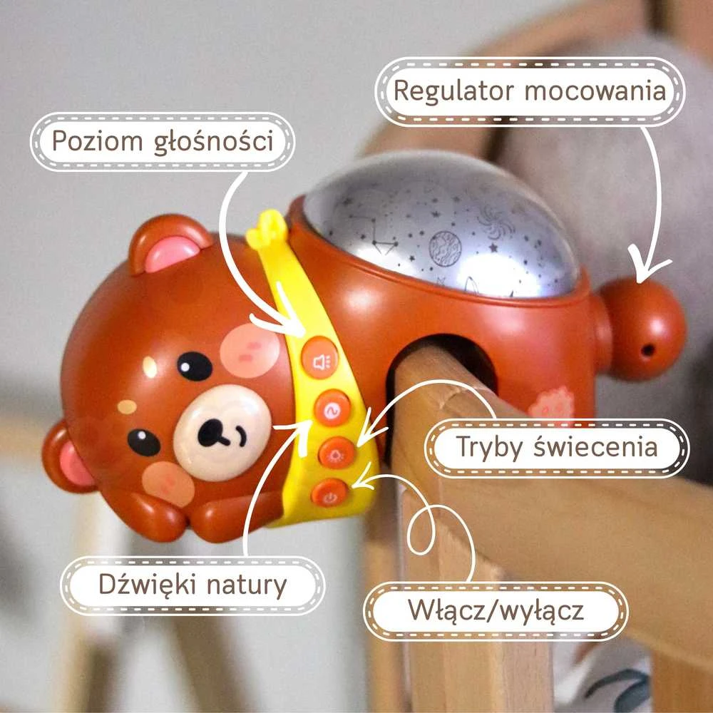 Žvaigždžių Projektorius Meškiukas WOOPIE BABY
