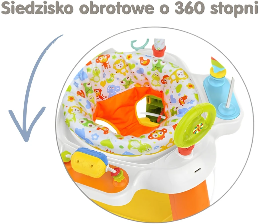 WOOPIE BABY interaktyvus veiklos centras su pasukama sėdyne 12 mėn.+