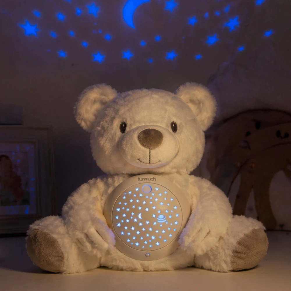 Miego draugas meškinas su projektoriumi ir lopšinėmis WOOPIE BABY 12547