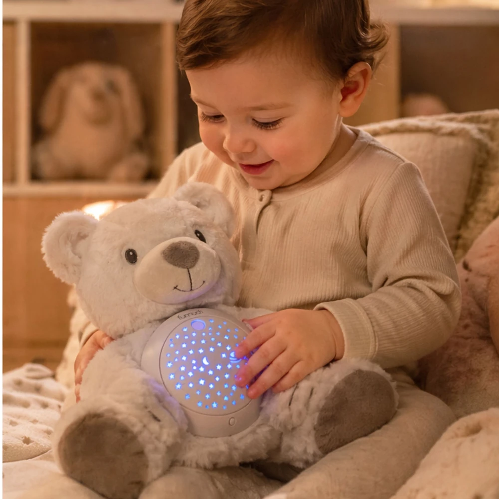 Miego draugas meškinas su projektoriumi ir lopšinėmis WOOPIE BABY 12547