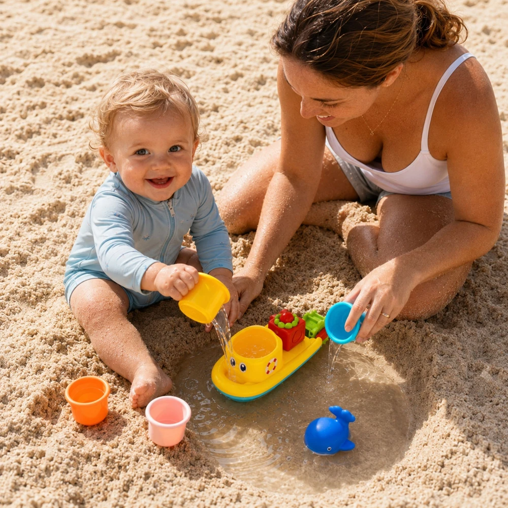 Woopie Baby WOOPIE Vandens Žaislai Balta Lėkštė Su Banginiu