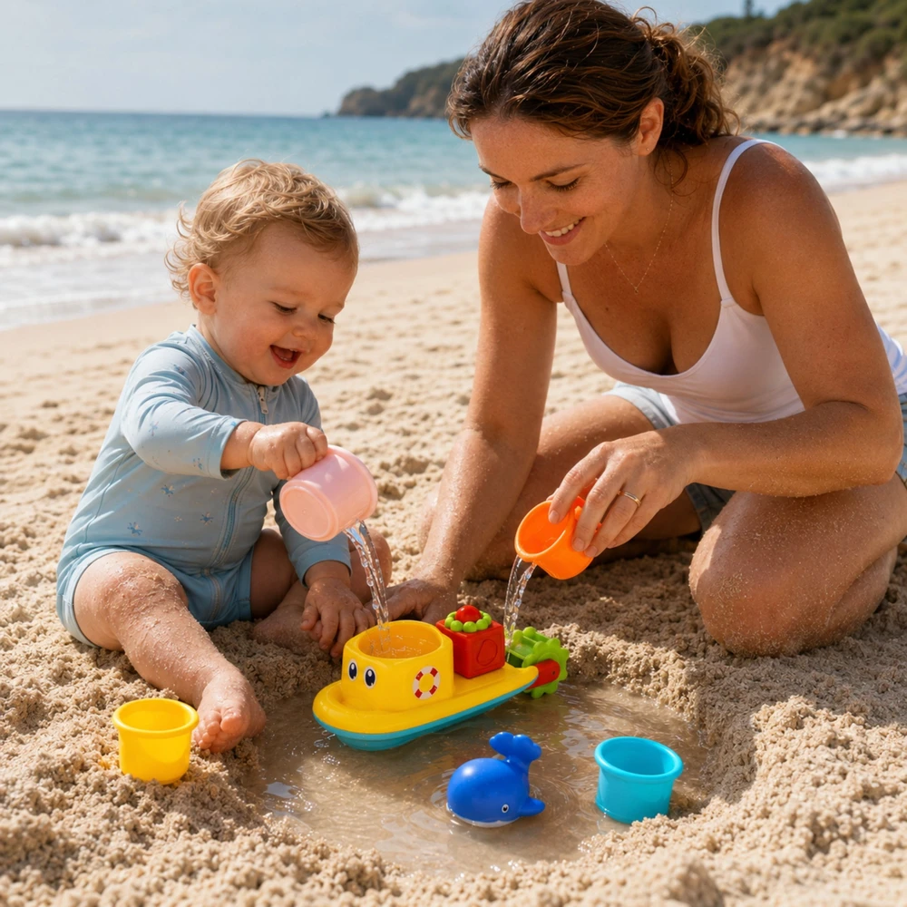 Woopie Baby WOOPIE Vandens Žaislai Balta Lėkštė Su Banginiu