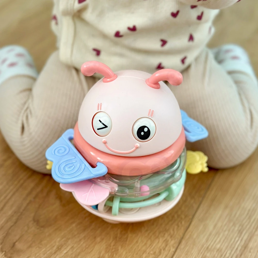 Woopie Baby Woopie kūdikio sensorinis žaislas 2in1 barškutis ir kramtukas Bitutė