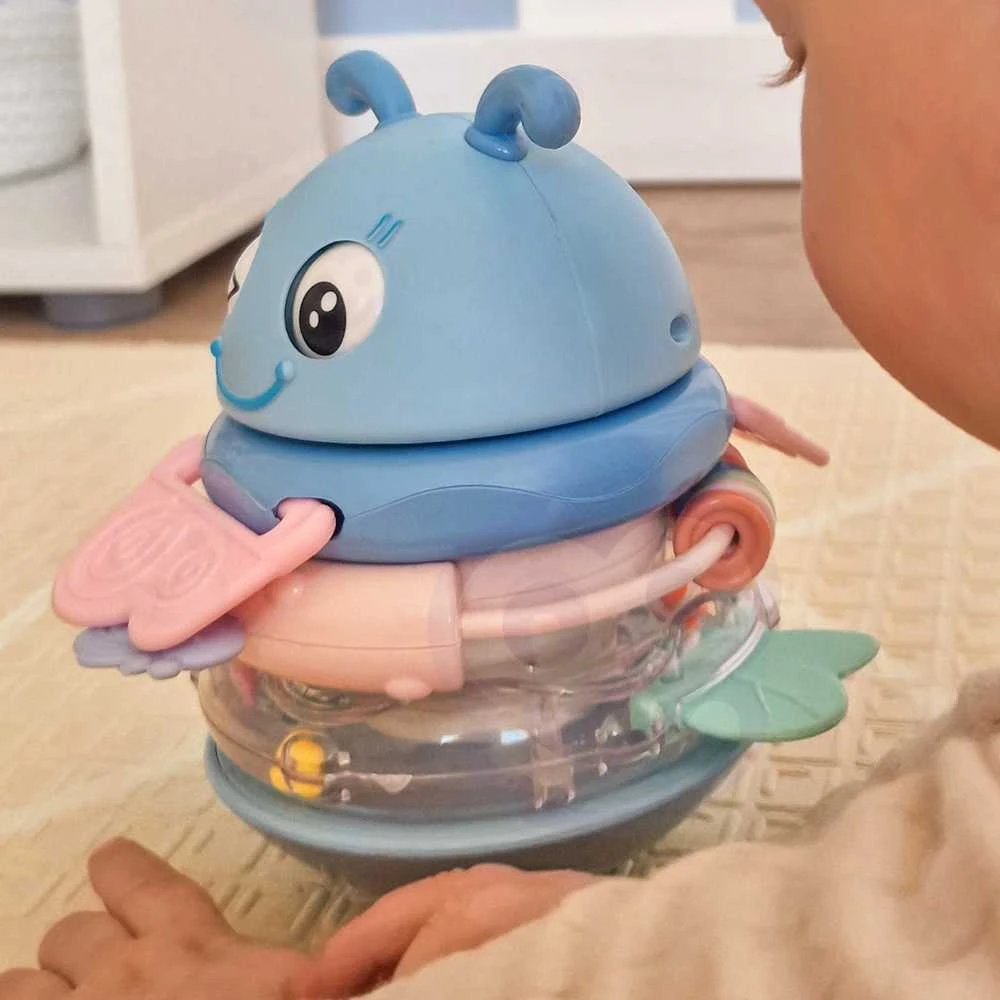 Woopie Baby WOOPIE kūdikių sensorinis žaislas 2in1 mėlynas