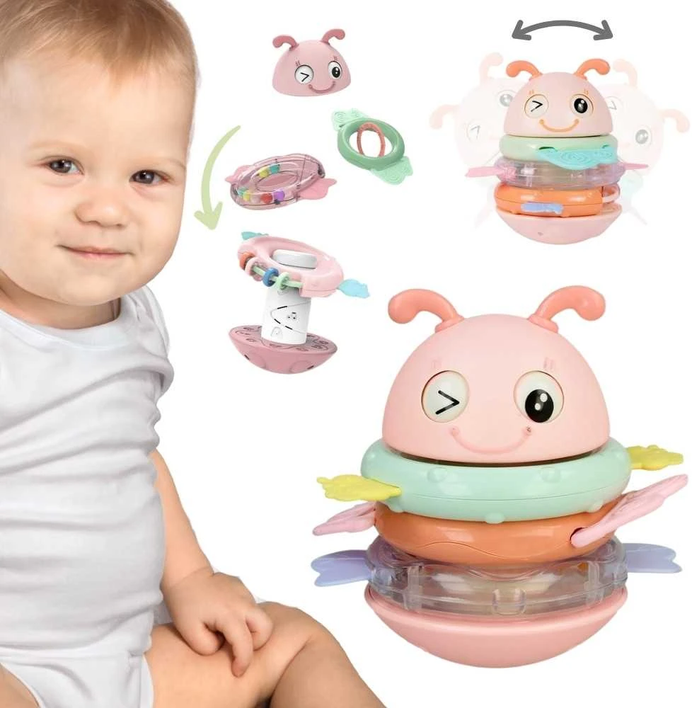 Woopie Baby Woopie kūdikio sensorinis žaislas 2in1 barškutis ir kramtukas Bitutė