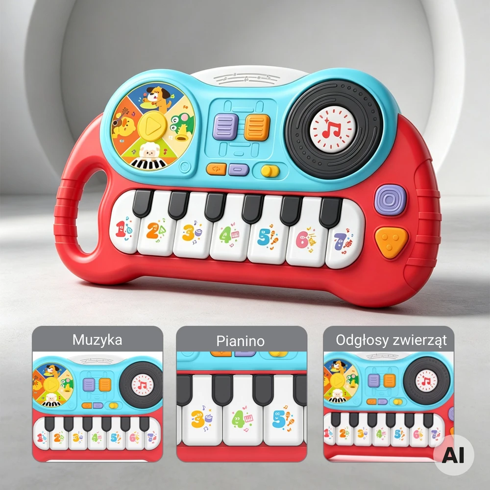 Woopie Baby Woopie interaktyvus pianinas vaikams lavinamasis vargonų garsas