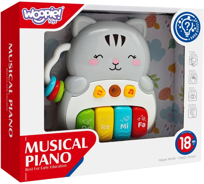 Woopie Baby WOOPIE interaktyvus pianino kačiukas muzikiniai vargonų garsai šviesa 18 mėn.+