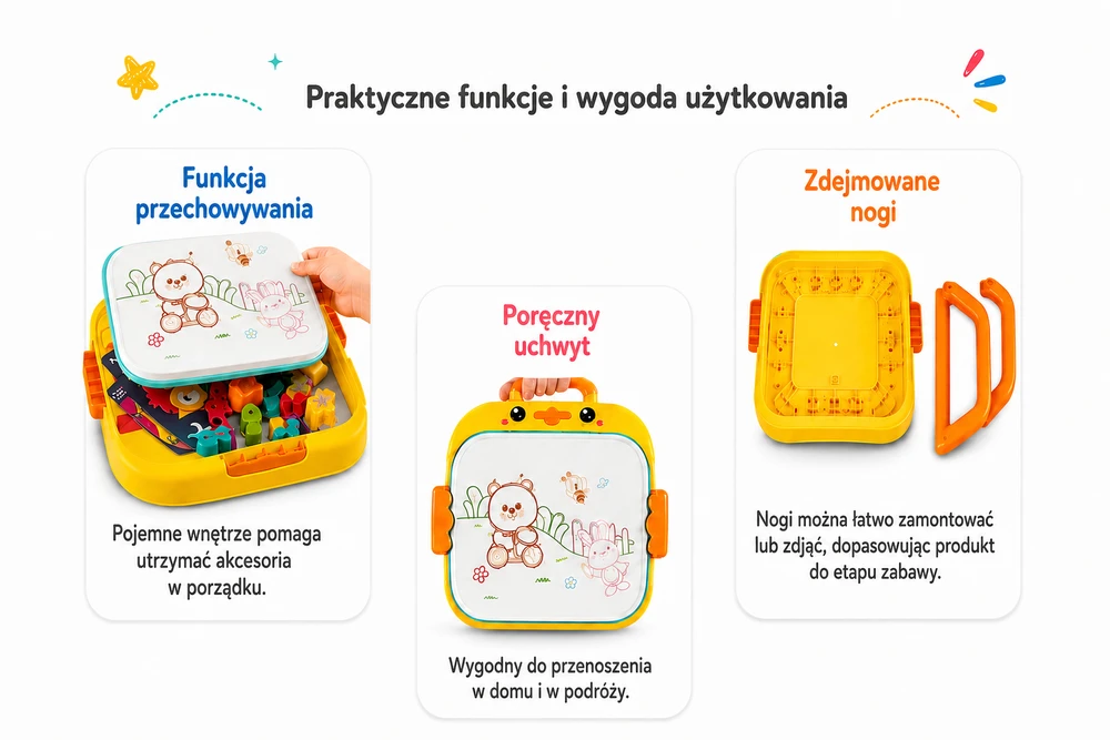 Woopie Baby WOOPIE interaktyvus edukacinis stalo dirbtuvės 3 in 1