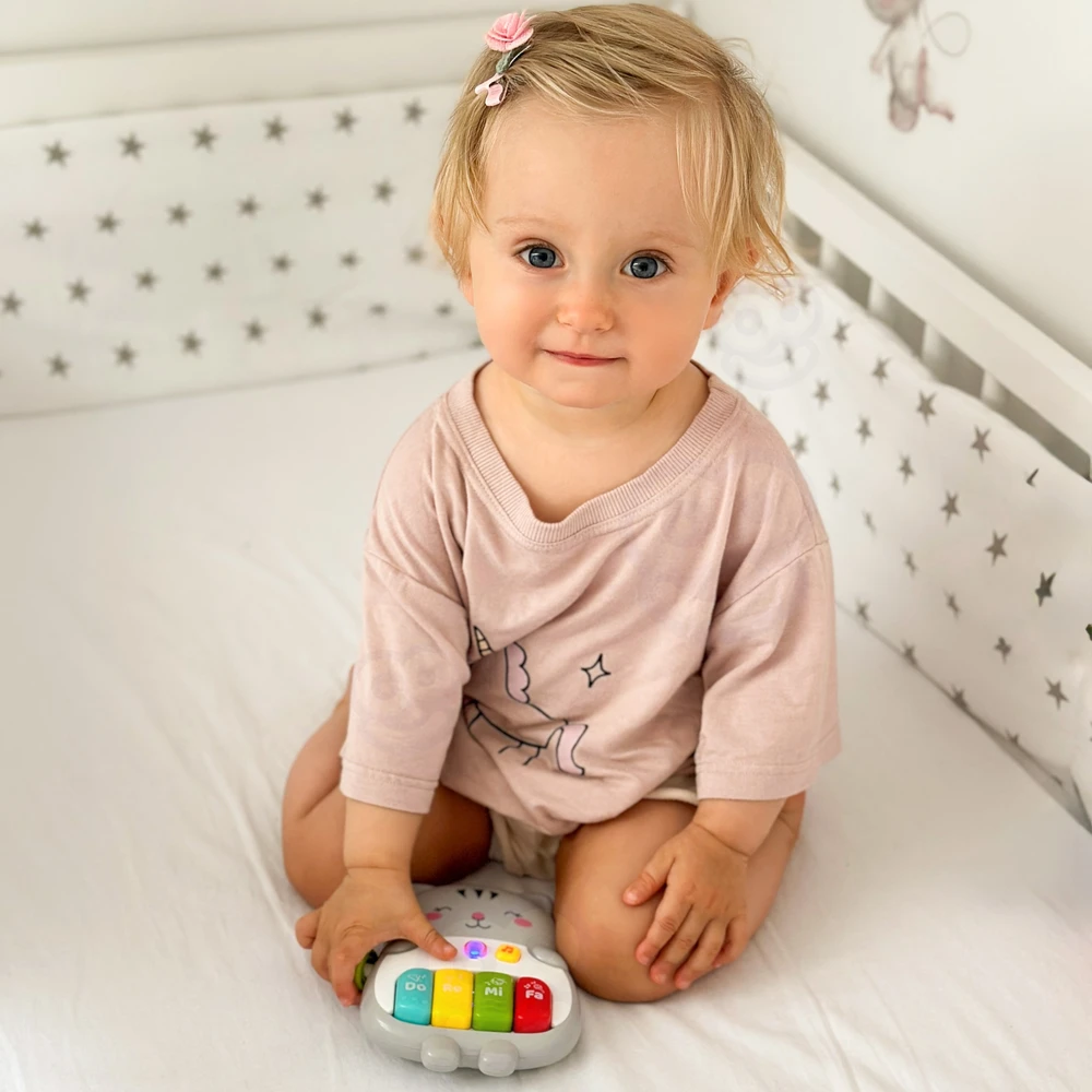 Woopie Baby WOOPIE interaktyvus pianino kačiukas muzikiniai vargonų garsai šviesa 18 mėn.+