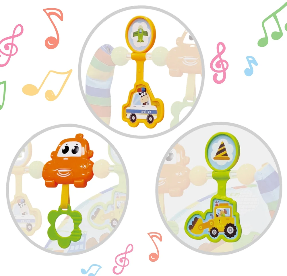 Woopie Baby WOOPY BABY interaktyvus šokinėjantis žaislas su vibracija ir arka