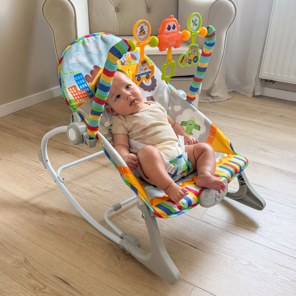 Woopie Baby WOOPY BABY interaktyvus šokinėjantis žaislas su vibracija ir arka