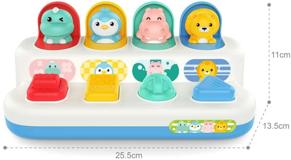 Woopie Baby Woopie edukaciniai žaisliniai pop-up gyvūnai