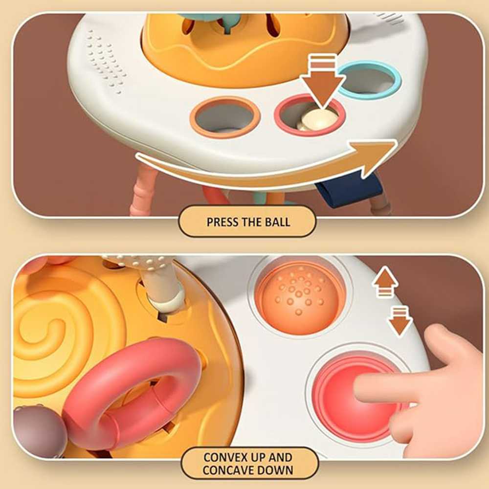Montessori sensorinis barškutis UFO WOOPIE BABY