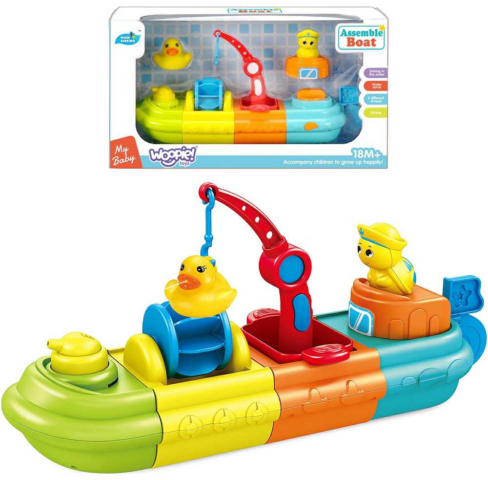 Woopie Baby Woopie Vonios Žaislas Laivas su Turtle ir Žąsele